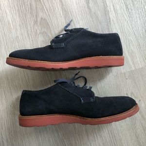 Navy suede dress shoes. Size 10.